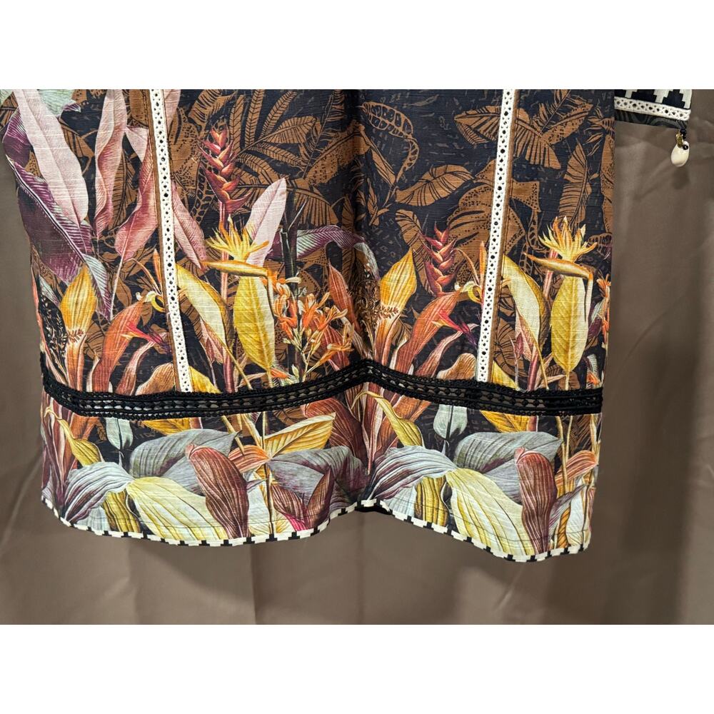 J. Pret by Junaid Jamshed Black Printed Kurta Lawn Tunic Size L Ethnic Pakistan - Picture 3 of 11